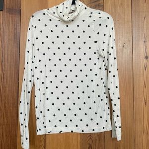 Ann Taylor Loft Polka Dot Turtleneck